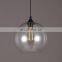 Vintage Industrial Glass Shade Loft Pendant Light E27 Retro Indoor Lighting