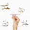 Copper Simplicity Women Adjustable Finger Anti Beaded Sterling Silver Fidget Rings Anxiety