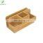 Bamboo Desk Organizer Pencil Holder Office Supplies and Accessories Storage Caddy for Men Women Girls