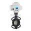 DN50 AC220V Cast Iron Butterfly Clamp Electric Valve with FKM Sealing  butterfly electric valve