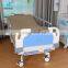 Customized Manual Three Crank Hospital Ward Nursing Equipments 3 Functions Medical Bed With Collapsible Alloy Side Rails