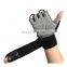 Ventilated Weight Lifting Gym Half-Finger Fitness Gloves With Wrist Wrap Support