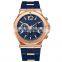 Blue Dial and Rose Gold Stainless Steel Case Watches Men Wrist OEM Luxury Brand Multifunction Watch