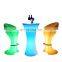 High Chair for Bar Table Color Changing Glowing LED Cocktail Table  LED Table and Chair for Event