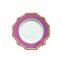 Violet Colored Sunflower Bone China Ceramic Dinner Plate Set With Gold Edged For Wedding Tableware