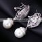 Wholesale Jewelry Worldwide Piercing Ears Crystal Zirconia Shell Pearl Drop Earrings