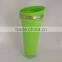 Double wall cheap plastic coffee mug