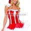 2015 China factory cheap short time supply red Christmas Costume with custom OEM
