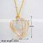 fancy wholesale  floating 18k gold jewelry crystal necklace