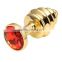 Anal Jewelry Butt Plugs Cheap Wholesale Newest Gold Chrome plated Steel Extreme Insert For Male
