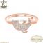 14k Rose Gold Fish Rings Jewelry, Fish in Gold Designer Ring, Diamond Ring Gold Jewelry, Handmade Jewelry, Designer Ring Jewelry