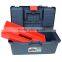 LAOA 12.5 16 inch two layers economic plastic duck blue color hardware tools case with accessories case