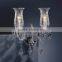 6 light clear glass arm chandelier