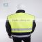 EN20471 high visibility yellow safety reflective vest with pockets