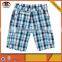 Cool Design Blue and White Plaid 3/4 Mens Short Pants for Summer