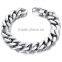 Factory custom high quality chain silver bracelets for men