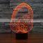 Amazing decorative acrylic 3D Illusion led Table Lamp Night Light with magic headphone shape