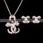 Wholesale Latest Design Fashion Necklaces Women Luxury Statement Diamond Jewelry Set SKJT0545