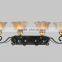 2015 Classic archaize metal and white shade wall lamp 4 light with UL
