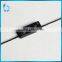 Fashionable black and white winding plastic drop for hang tag