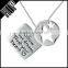 2016 jewelry trends women alloy silver custom tag necklace with star pendant