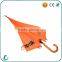 China Manufacturer 23 inch Orange Straight Printed Umbrella with Wooden Handle