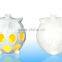 Ceramic owl holder with plastic electric candle for indoor decoration