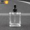 clear 30ml square glass dropper bottle with plastic dropper cap                        
                                                                                Supplier's Choice