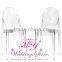 Newly Wedding Polycarbonate no Arms Chair/antique Chair Without Arms