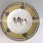 ceramic hand painting custom printed stoneware plate, new design ceramic plate