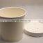 Machine make take out soup cup with paper lid