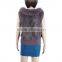 Women rex rabbit fur waistcoat/fox fur shoulder waistcoat/classic style fur waistcoat KZ14004