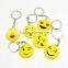Hot selling cute face designs keychain/ custom soft pvc keychains/ promotion key ring
