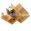 DT008/W Shape 8 Bottles Tabletop Bamboo Wooden Wine Rack