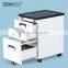 Hot Selling White Mobile Steel File Cabinet Keylock 3 Drawers