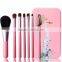 Portable 7pcs Metal Box Cute Makeup Brushes Set