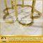 Popular flower design gold color coffee table
