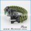 Military mixed color weave braided paracord survival bracelet men