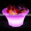 cheap plastic outdoor rechargeable led luminous flower pots