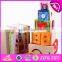 Creative intelligent nesting toys wooden baby stacking cups W13D089