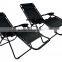 2 Pack Garden Folding Black Infinity Zero Gravity Lounge Chair