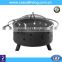 Factory making 28 Inch Round Black Patio Outdoor New Best selling charcoal steel fire pit BBQ