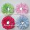 Fancy custom crystal center handmade fabric flower for baby headband flower