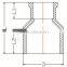 HIGH QUANLITY MALE &FEMALE REDUCING COUPLING OF PVC DIN STANDARD FITTINGS FOR WATER SUPPLY