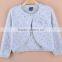 100% cotton fashion crocket kids knit bolero cardigan sweater