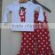 High Quality 2 Pieces Baby Girl Clothes Polka Dots Red Sleeveless Top Ruffle Pants Set Casual Outfit