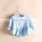 Wholesale ruffle bottom baby shirt Summer children's clothing Lovely smart girl top