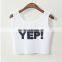 2015 New Arrival Design Your Own Numbers Sexy Young Lady Short camisoles