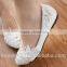 Flat-bottomed single-shoe PU rubber sole women's shoes wholesale hand-crafted water diamond wedding shoes WS030