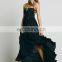Europe And America Sexy Backless Halter One-Piece Dress